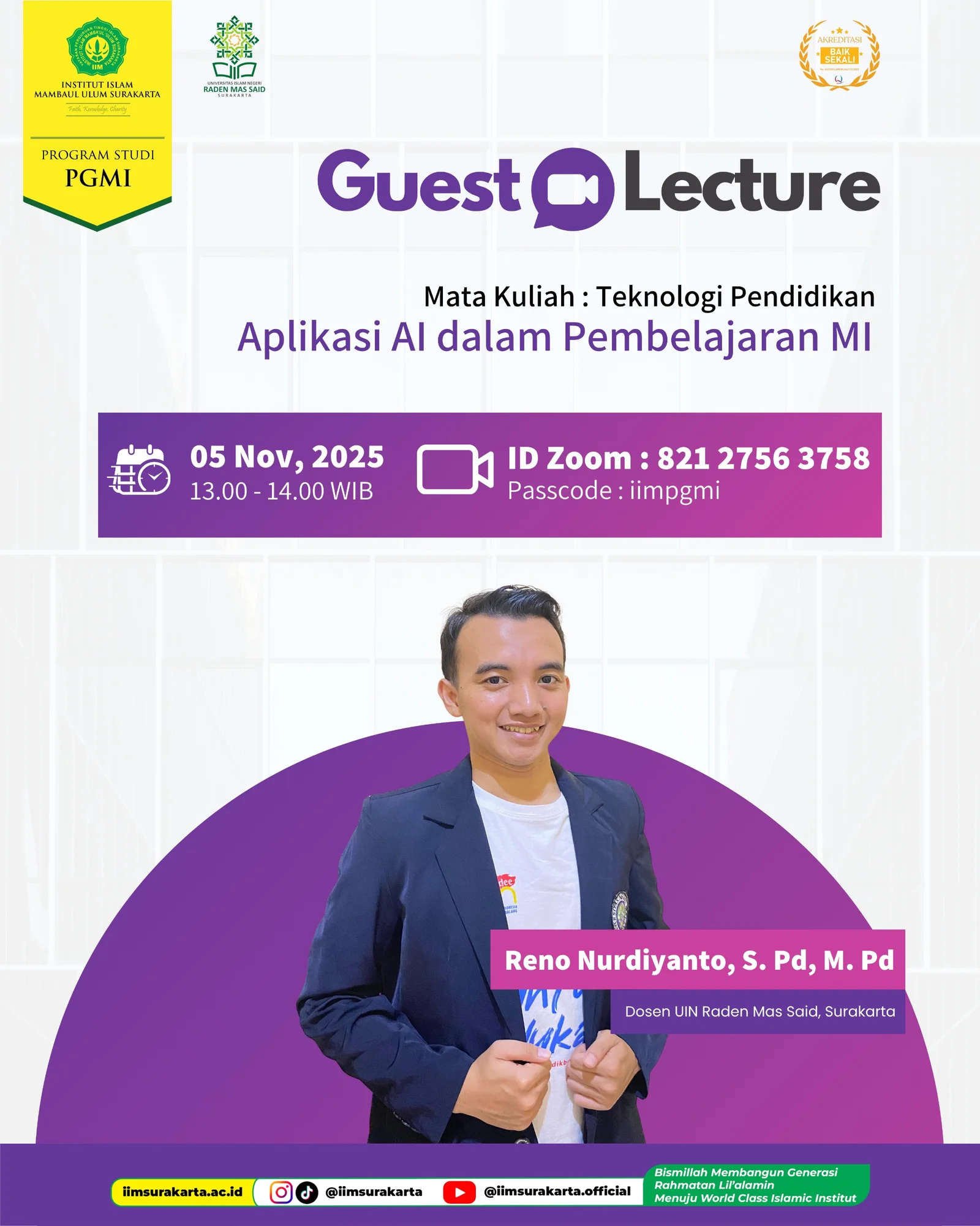 Dosen PGMI UIN Raden Mas Said Surakarta Berbagi Praktik Pemanfaatan AI dalam Pembelajaran MI di Institut Islam Mamba’ul Ulum Surakarta